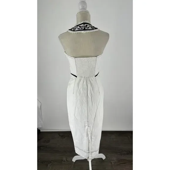 Anthropologie Maeve Sleeveless Slim Halter Retro Strawberry Midi Dress Size  6 - www.jkreigsman.com